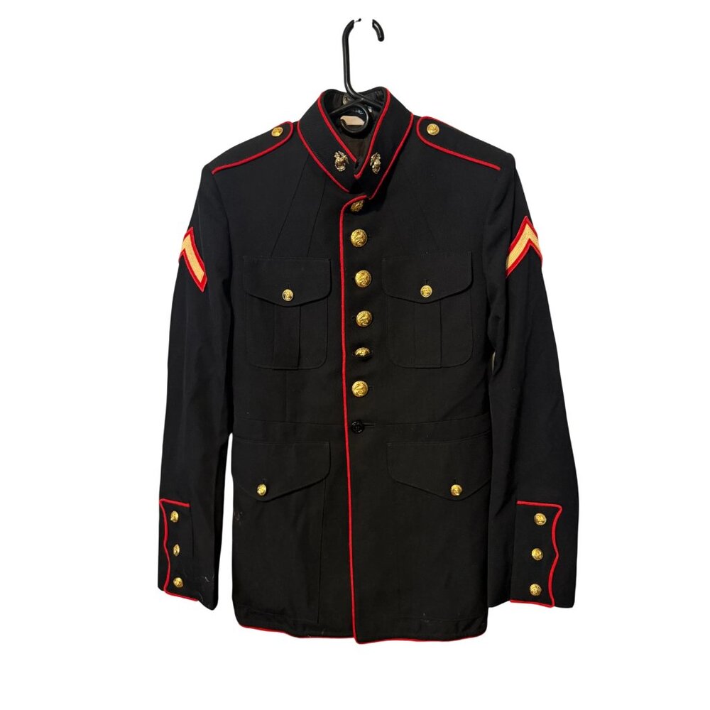 USMC Marine Corps Genuine Dress Blues Tunic Jacket Military 41 R  Crown Clothing